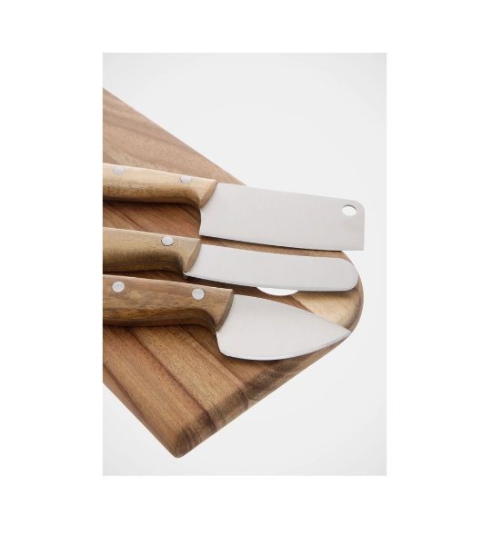 Acacia Cheese Board & Knife Set